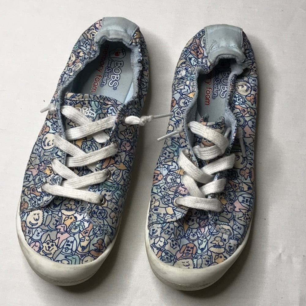 Bob’s from Skechers Blue Dog Sneakers Casual Canvas Low-Top